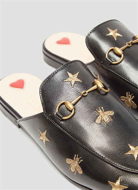 gucci princetown bee mules